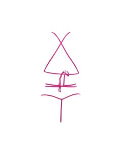 Allure Nicola Open Cup Mesh Teddy Hot Pink